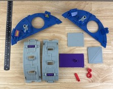 Piezas de repuesto Technodrome TMNT, piso azul, escotilla exterior, varias puertas