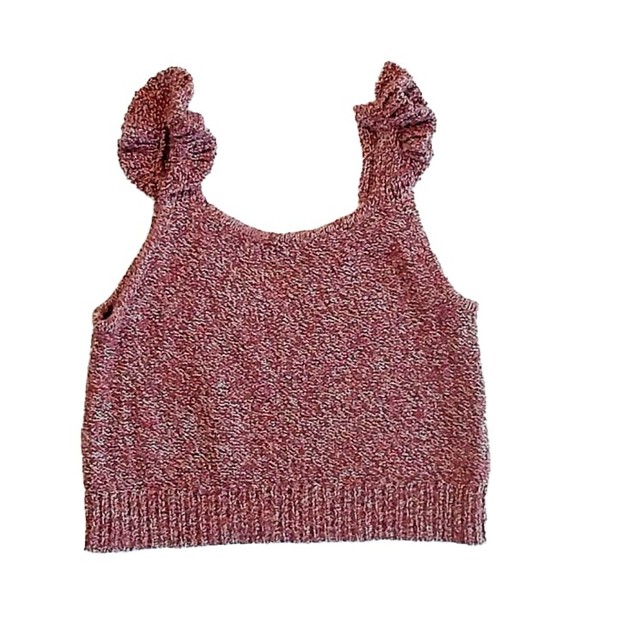 Rylee + Cru Knit Tank Heathered Strawberry Size 4-5 Years Girls Top