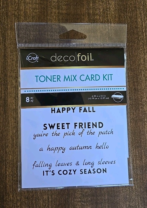 Deco Foil Toner Mix Card Kit Pack 4.25" X 5.5" 8 Pieces Happy Fall Pumpkins
