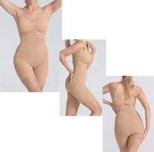 NWT $89 HoneyLove SculptWear SuperPower Sculpting Shorts Sand No Straps Size 1X