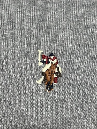 US Polo Assn Felpa Uomo con Logo Multicolore, 1/3 Zip, Grigio Chiaro (Taglia-S) - Foto 3 di 8