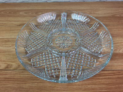 Ananas geschliffenes Glas geteilt Servierschale mit 7 Abschnitten