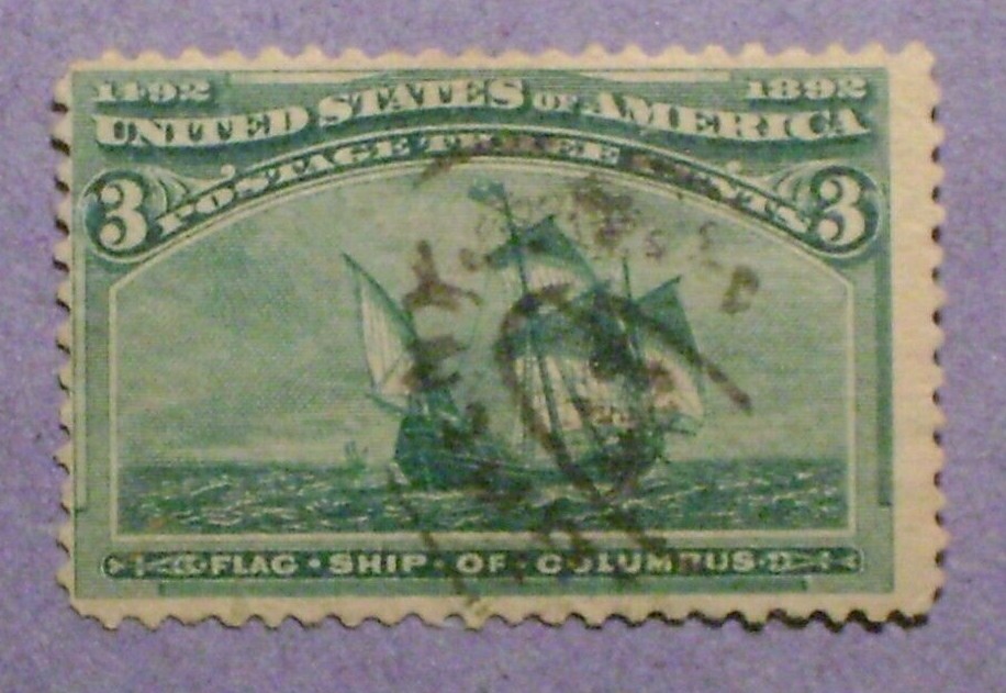 1893 Scott #232 Columbian Issue (Flag Ship of Columbus