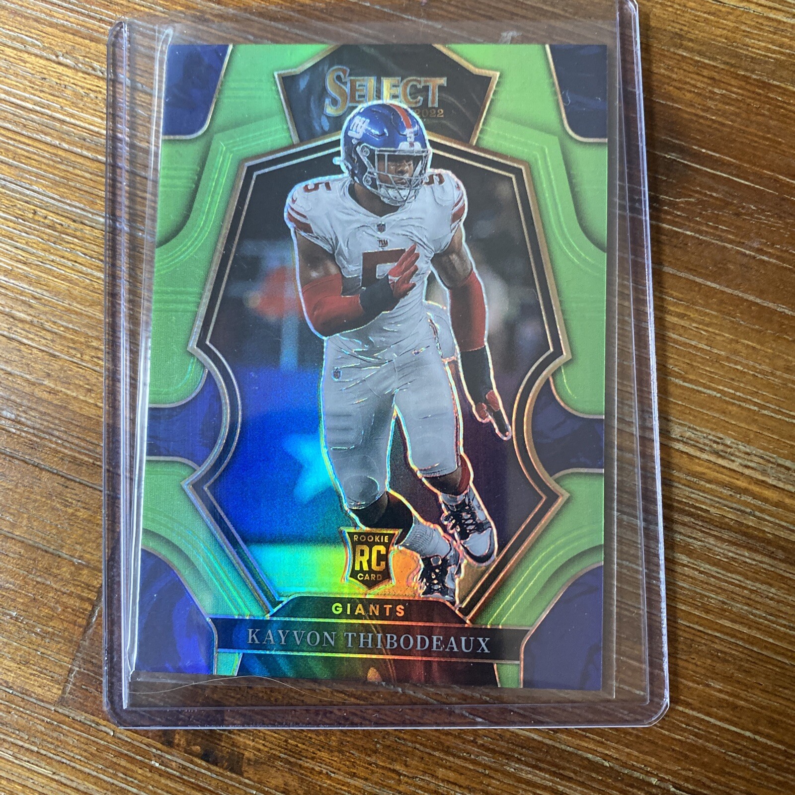 2022 Select Lime Green Premier Level Kayvon Thibodeaux Giants RC #'d 12/49