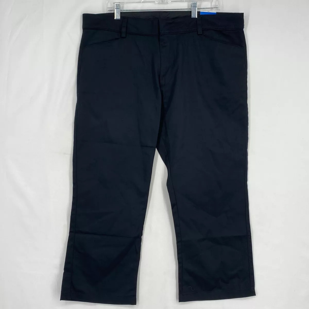 Culvers Restaurant Womens Size 16 Short Work Pants Black Straight Leg 26