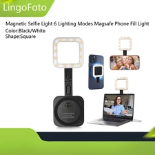 Square Magnetic Selfie Light 6 Lighting Modes Magsafe Cellphone LED Fill Light