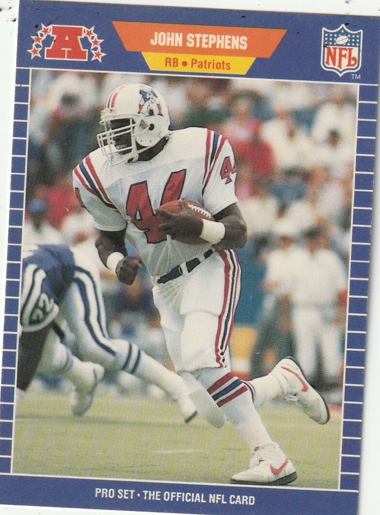 FREE SHIPPING-MINT-1989 Pro Set #257 John Stephens New England Patriots ROOKIE