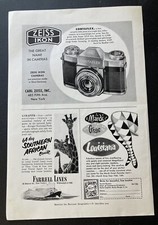 1956 vtg original zeiss ikon contaflex print ad