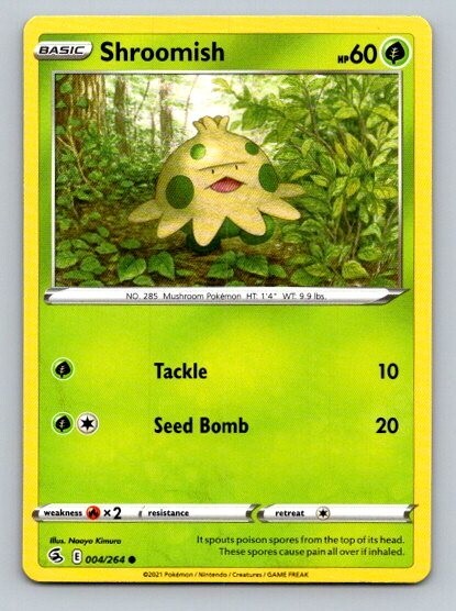 2021 Pokemon Card Fusion Strike Shroomish 4/264