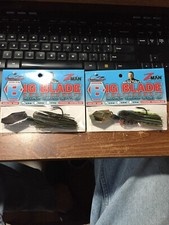 LOT OF 2 Z MAN BIG BLADE CHATTERBAIT 1/2OZ BLADED JIGS NIPS (2COLORS)