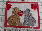 Puppy Dog Canine Panel Print Wall Hanging 7" X 9" Love Hearts Handmade new — photo 5