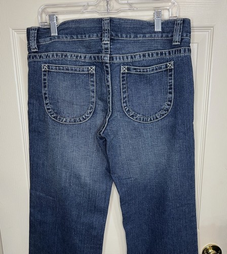 NWT London Jean Sz 10 Mid Rise Blue Denim Jeans Wide Leg Retro Victoria's Secret - Picture 4 of 7