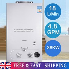 Instant Hot Water Heater Tankless Gas Boiler LPG Propane 8L-18L Camping Shower