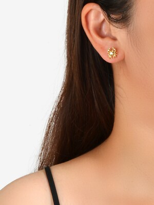 Stylish Gold Colour Crab-shaped Stud Earrings Quirky Unique Ear Jewellery Gift