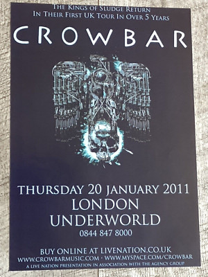 CROWBAR Concert poster - London  2011 live music band show tour Gig memorabilia.