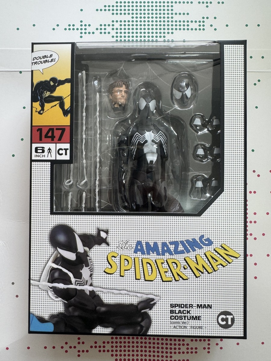 アメコミ MAFEX No.147 SPIDER-MAN BLACK COSTUME i MAFEX No. 147 Spider-Man Black Costume Comic Ver Original Reissue
