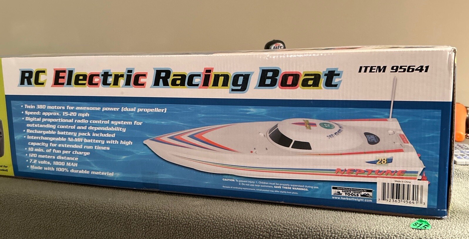 Harbor Freight tools RC Radio Controlled Racing Boat 95641 25” Twin Motor 15mph eBay