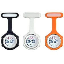 Silicone Digital Nurse Watch Fob Watch Pin-on Brooch Lapel Hanging Pockect Watch