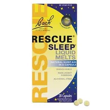 Bach RESCUE SLEEP Liquid Melts Natural Sleep Aid 28 ct