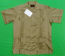 Men's Guayabera Yucateca Classica Copacabana Khaki Color Made in Mexico