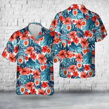 US Marine Corps 1st Battalion 7th Marines First Team Hawaiian Shirt