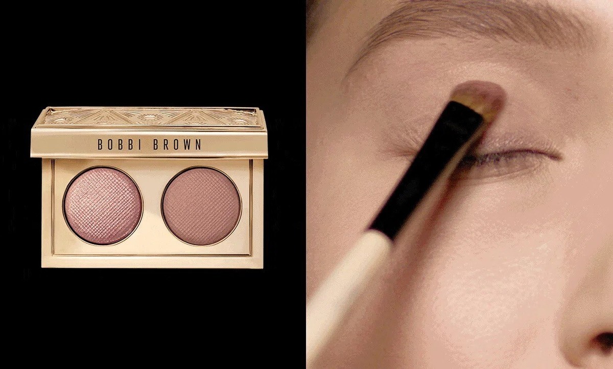 Bobbi Brown Luxe Eye Shadow Duo Midnight Toast, 2 Full Size, NIB