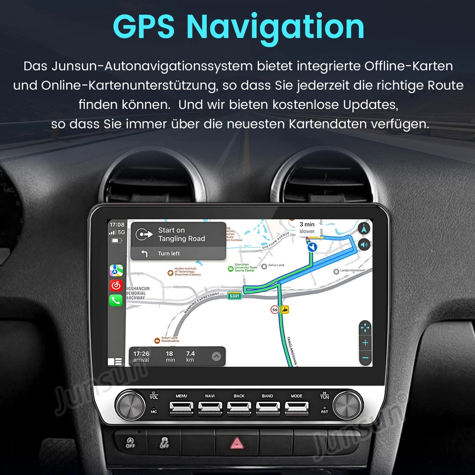 Android 13 Carplay Autoradio Für AUDI A3 8P 03-2013 GPS Nav WIFI BT SWC DAB+ 64G - Bild 4 von 4