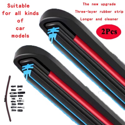 For FIAT Seicento 600 187 2000-2010 Three Rubber Car Wipers Blade