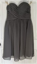 Women/ Juniors Gray Prom Bridesmaids Dress Strapless Sweetheart Neckline.Pockets