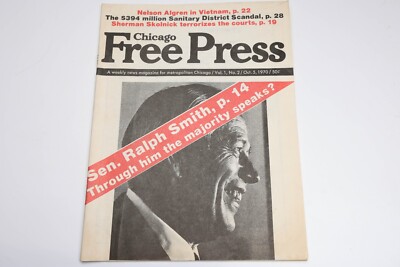 Chicago Free Press Weekly News Magazine Oct 5 1970 Senator Ralph Tyler Smith