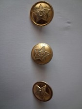 3 Sowjetisch Russische Kn&ouml;pfe Soldaten Streitkr&auml;fte UdSSR Kn&ouml;pfe Milit&auml;r Uniform