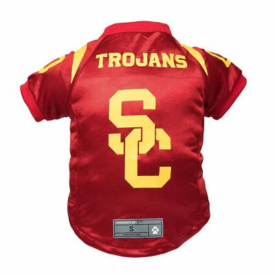 USC TROJANS DOG CAT PET PREMIUM JERSEY DAZZLE FABRIC XS SMALL MEDIUM LARGE XL
