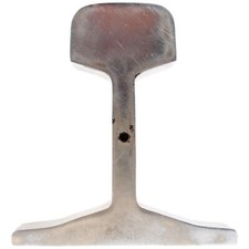 Railroad Track Rail Bookend Chrome Plated Steel Heavy Vintage 