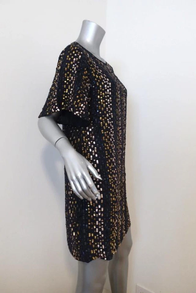 Velvet by Graham & Spencer Vivi Sequin Dress Multi Size Small Short Sleeve Mini - Image 2 of 4