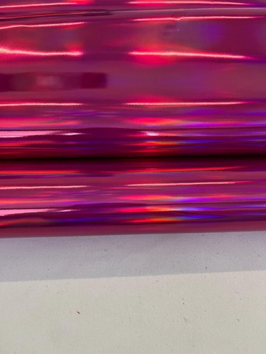 Rindslack irisierendes Leder, holografisches Regenbogen Rindsleder glänzend mettalic. - Bild 11 von 11