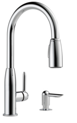 Peerless Single Handle Pull-Down Kitchen Faucet Chrome P88103LF-SD-L