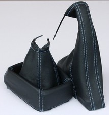 Schaltsack + Handbremssack FADEN BLAU passend für OPEL VECTRA A Bj. 88-95  Leder