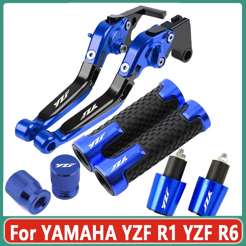 CNC Handle Grips Cap Brake Clutch Levers Sets For YAMAHA YZFR1 YZF R1 YZF R6 - Image 4 of 4