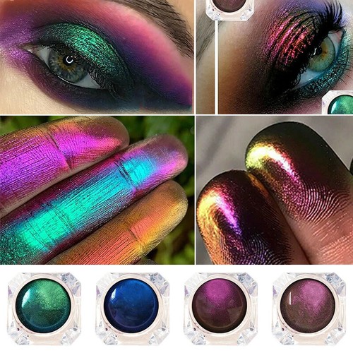 Chameleon Prismatic Eye Shadow Multichrome Palette Makeup Shiny Pigment✿ ! - Picture 3 of 14