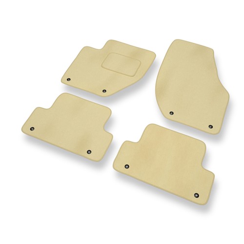 Tapis De Sol Velours Pour Volvo XC90 I (2002-2016) 2 Rangées - Beige - Neuf - Marque Carmel