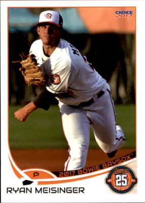2017 Bowie Baysox Choice #17 Ryan Meisinger Dunkirk Northern Baltimore Maryland