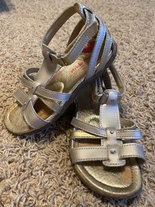 stride rite gold sandals