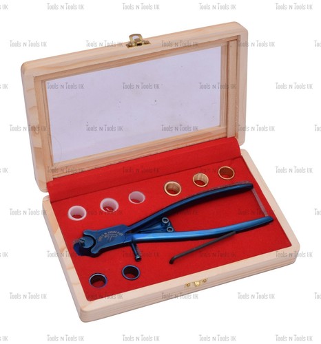 BLUE JEWELLERY RING & BRACELET PLIERS FLAT STOCK SHAPE BEND FORM 8 SLEEVES+ BOX