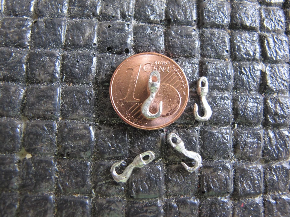 DIORAMAFREAK Kranhaken Kran Haken Metall Set Deko Zubehör RC Panzer Truck LKW Deko 1/16