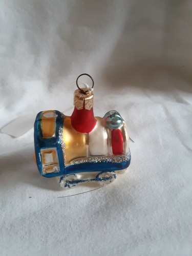 X23 Train Engine Glass Christmas Ornament - Picture 3 of 4