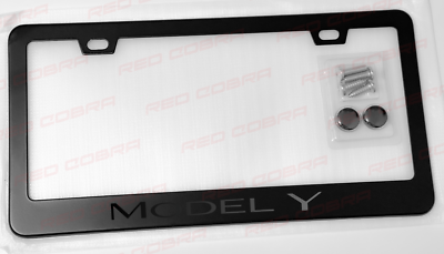 #ad #ad Black on Black Model Y Premium Black Metal License Plate Frame Fits Tesla $24.99
