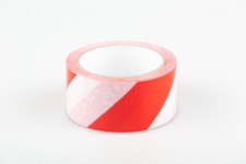 RED & WHITE HAZARD Floor Marking Tape 48mm X 33m Warning Tape