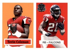 2015 Topps 60th Anniversary Shield Tevin Coleman NFL PWE Insert Card Falcons
