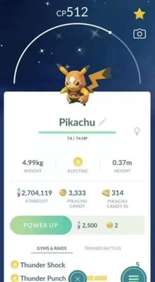Shiny Pikachu Captain Hat In-Game Item Code For Pokemon GO - Digital Delivery (Read Details)