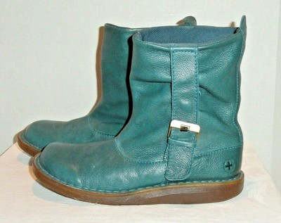 Dr. Martens Women's Tana Leather Flat Slouch Ankle Boots PEACOCK Teal US Sz 9 | eBay